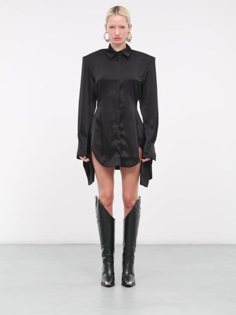 David Koma Satin Shirt Dress