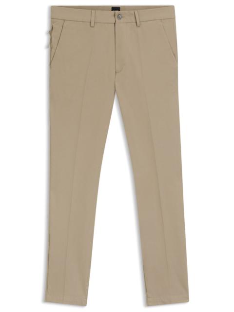 BOSS SLIM-FIT PANTS IN COTTON-BLEND TWILL