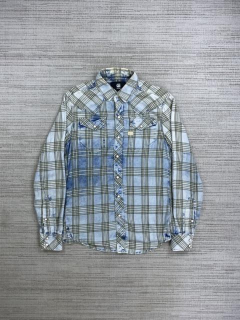 Other Designers Vintage G-Star Raw Acid Wash Plaid Button Ups Shirt