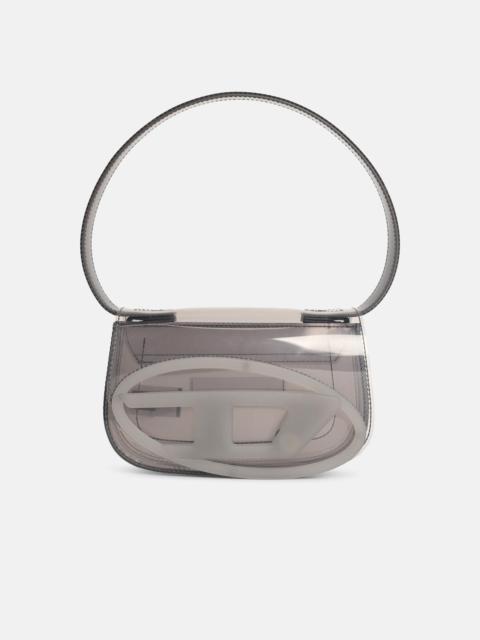 Diesel ICONIC '1DR SHOULDER BAG IN SILVER TRANSPARENT TPU