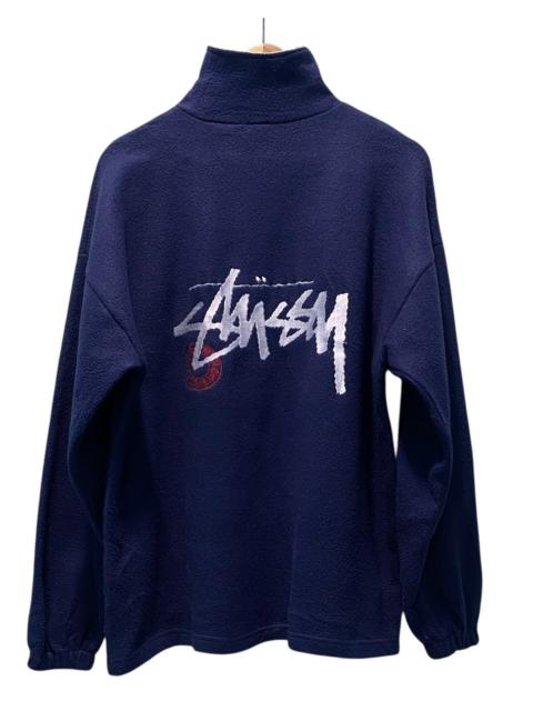 Stüssy Vintage 90s Stussy Fleece Embroidered Logo HalfZipper Jacket