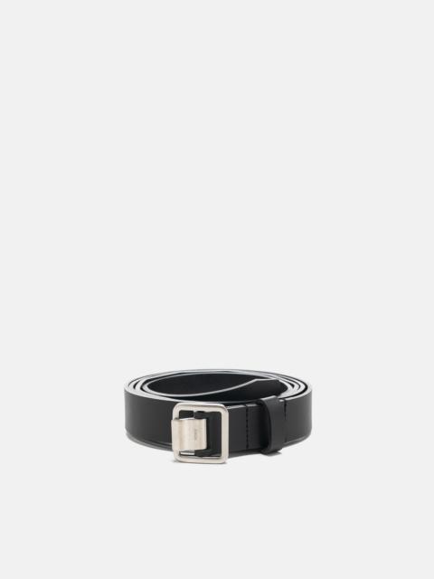 YOKE Leather Narrow Belt Black