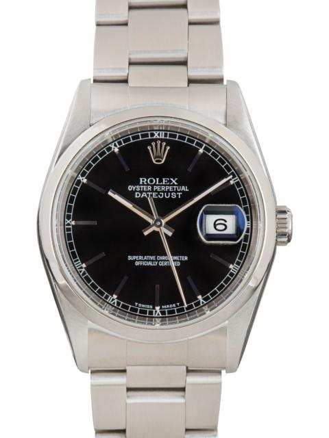 Pre-Owned Rolex Datejust 16200 Black Dial