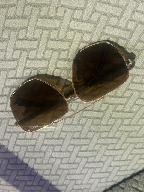 GUCCI Gucci Aviator Sunglasses Gold Metal Frame