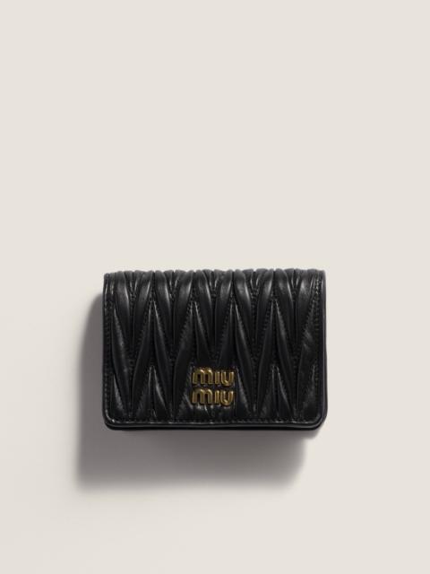 Miu Miu Small matelassé nappa leather wallet