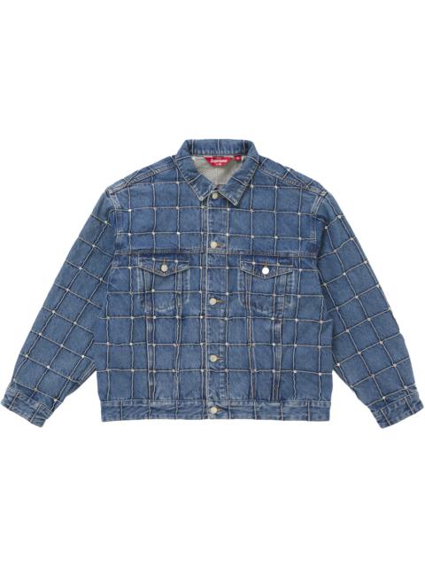 Supreme Supreme Studded Seam Denim Trucker Jacket Blue