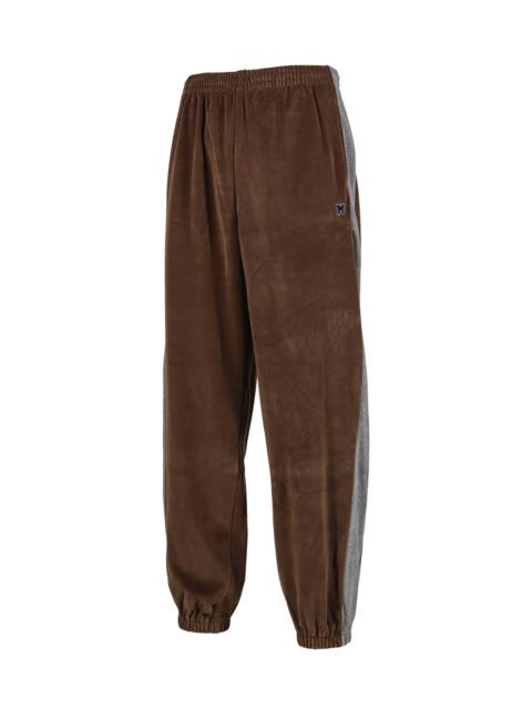 NEEDLES SIDE LINE SWEAT PANT - C/PE VELOUR / BRW