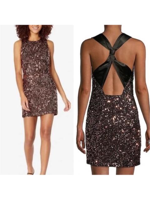 Other Designers NWT Milly Vivi‎ Tinsel Sequin Mini Dress Gold Sz 4 $395