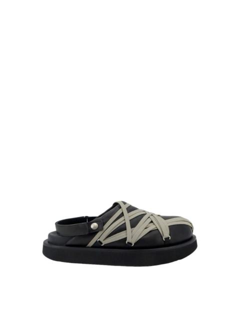 Rick Owens RICK OWENS Tower Megalace Black Mules New & Authentic (Men's