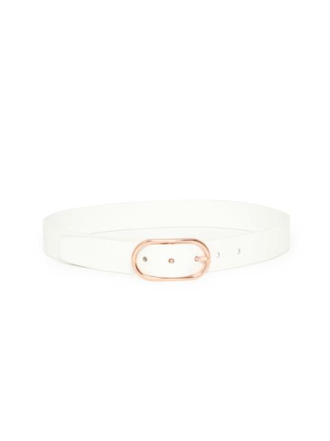 GABRIELA HEARST Link Buckle Belt in Ivory Leather