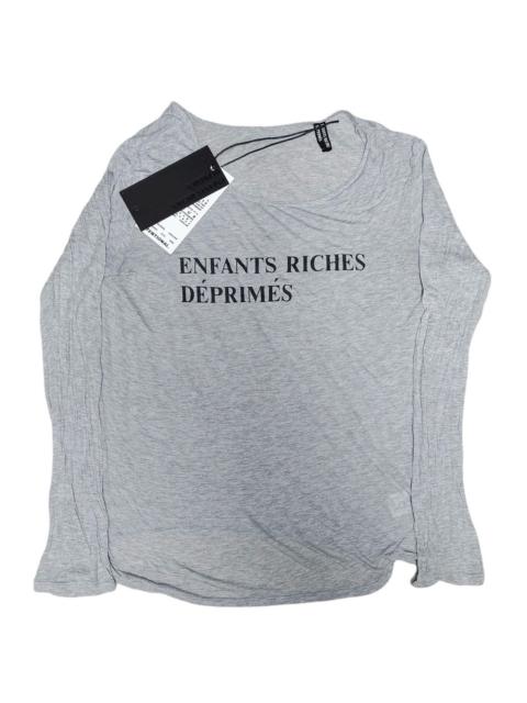 Enfants Riches Déprimés Paper thin logo long sleeve grey