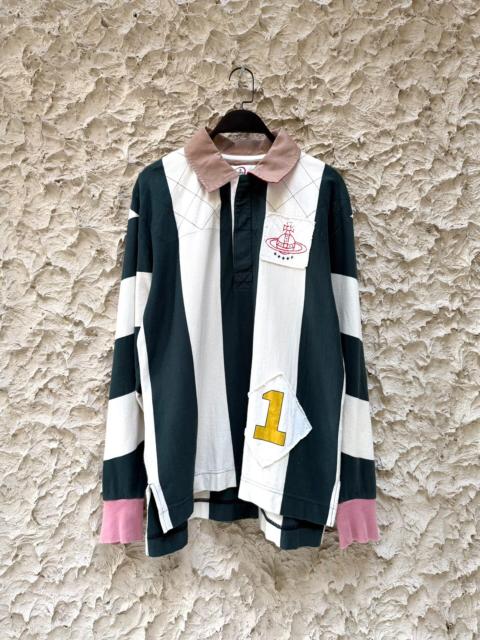 Vivienne Westwood Vivienne Westwood striped patchwork polo shirt