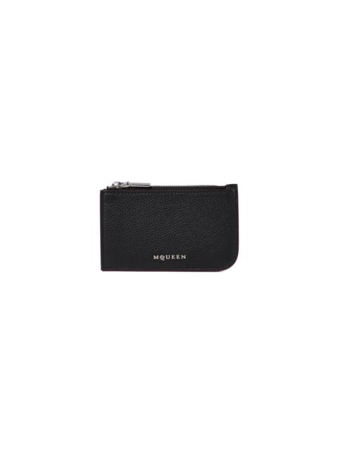 Alexander McQueen Logo Plaque Zipped Card Holders