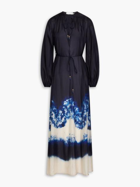 Zimmermann Tie-dyed silk-habotai maxi dress