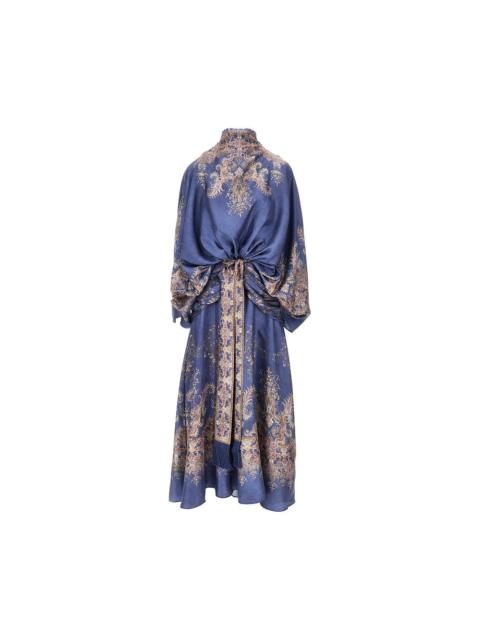 Zimmermann Zimmermann Valiant Silk Dress Blue