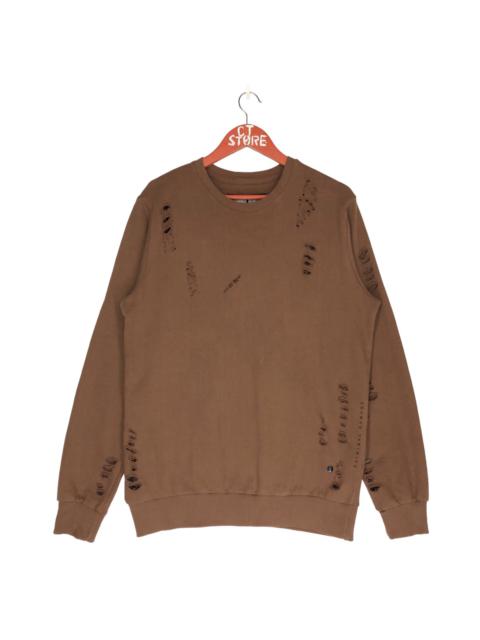 Other Designers Criminal Damage - Criminal Damage Distressed Crewneck Sweatshirts