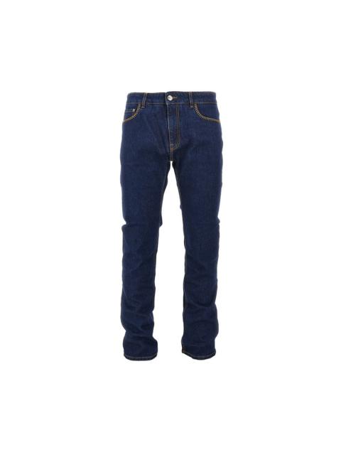 Etro STRETCH DENIM PANTS WITH TOPSTITCHINGS