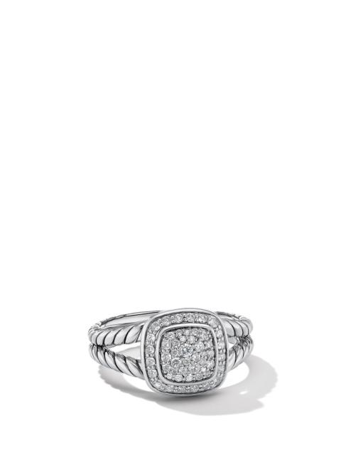 DAVID YURMAN David Yurman Petite Albion® Diamond Halo Cushion Ring in Pave Diamond at Nordstrom