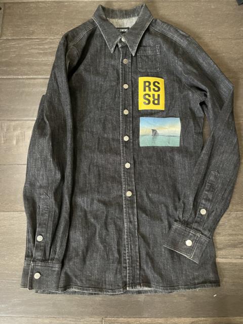 Raf Simons Raf Simons Denim Patch Shirt Shark Print