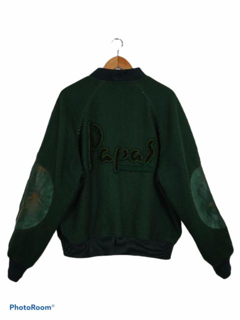 Other Designers Vintage - Vintage PAPAS Spell Out Varsity Snap Button