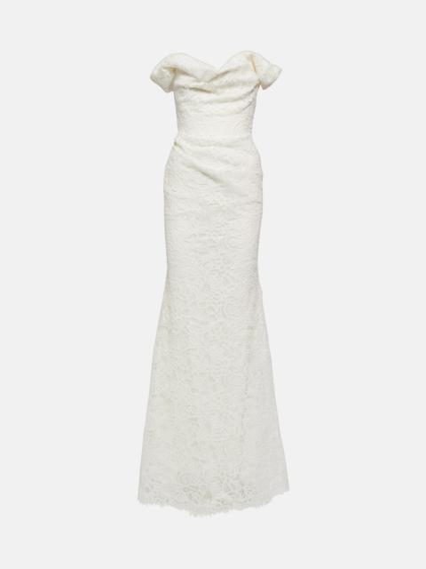 Vivienne Westwood Bridal Nova Cora off-shoulder lace gown