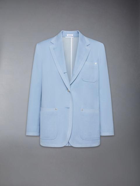 Thom Browne UNCONSTRUCTURED DENIM SACK SPORTCOAT