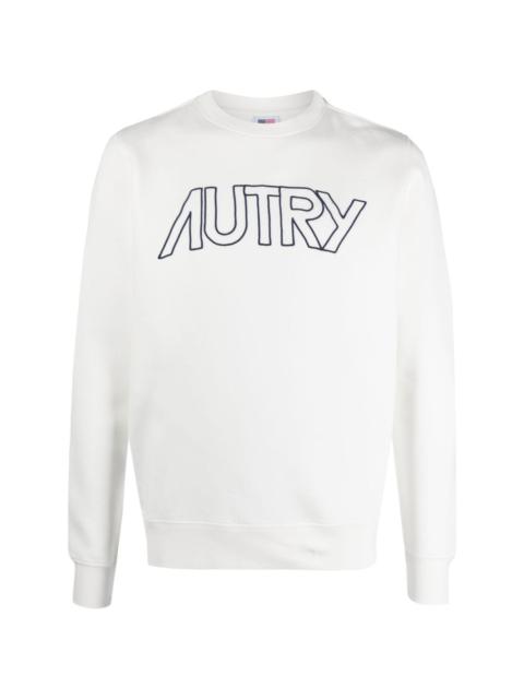 AUTRY logo-embroidered cotton sweatshirt