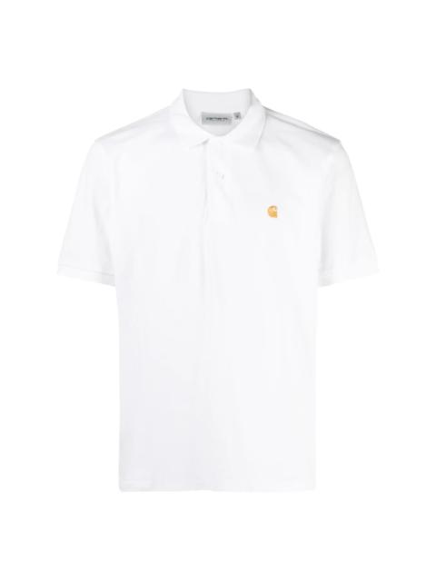 embroidered-logo cotton polo shirt