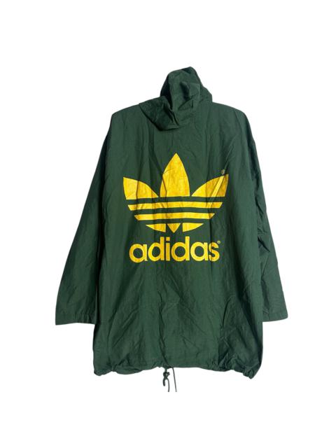 adidas 🔥RARE🔥Vtg Adidas Big Logo Full Button Hoodie Windbreaker