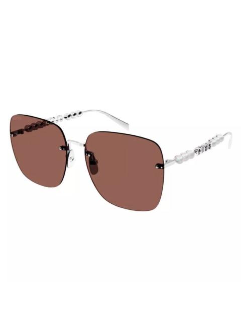 GUCCI Gucci Brown Square Ladies Sunglasses GG1923SA 002 63