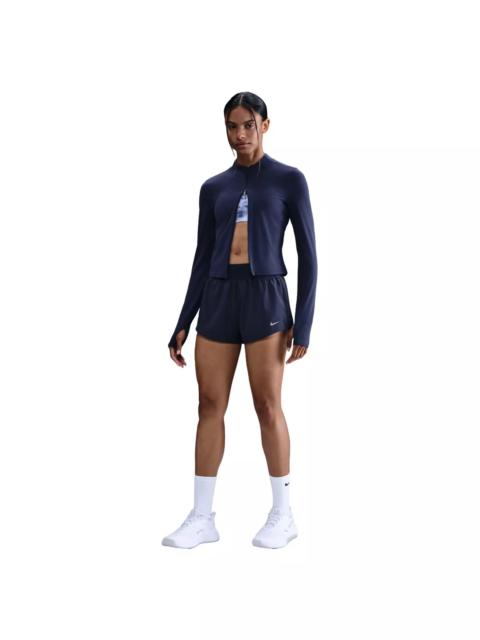 Nike One Women's Dri-FIT Mid-Rise 3" Brief-Lined Shorts -Navy