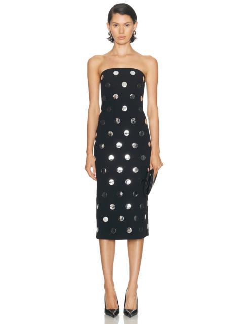 David Koma Allover Polka Dot Dress