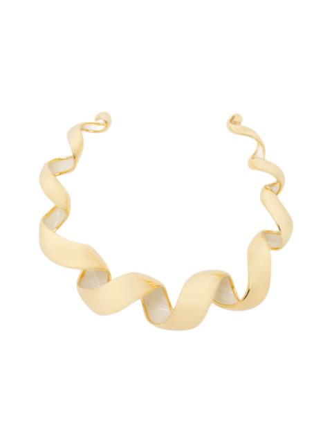 Lanvin Lanvin MÉLODIE RIBBON NECKLACE in Gold/moon at Nordstrom