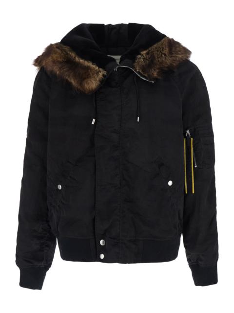 FENDI Fendi Men Look 58 Aviatore Bomber Con Montone Tessuto Camouflage In Jacquard