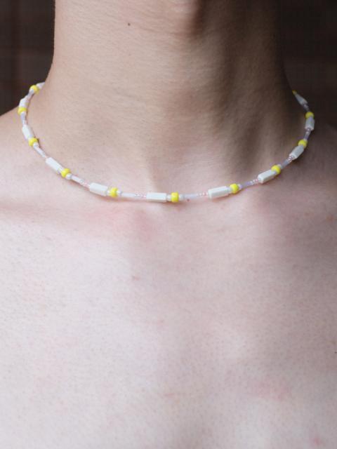 Other Designers ute Yellow Japan Seed Beads Handmade Beaded Necklace 16.1in