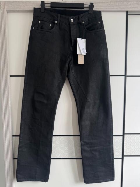 Rick Owens Rick Owens Geth Jean Waxed Straight-Leg Pink Wide-Leg Jeans