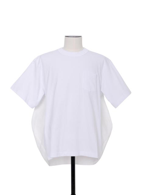 sacai Light Weight Denim x Cotton Jersey T-Shirt