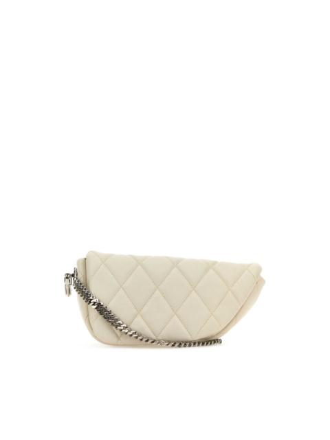 Burberry Burberry White Leather Shield Lock Shoulder Bag