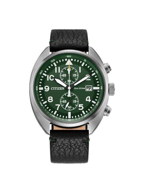 Other Designers Citizen Chronograph Eco-Drive Green Dial Men's Watch CA7041-07X