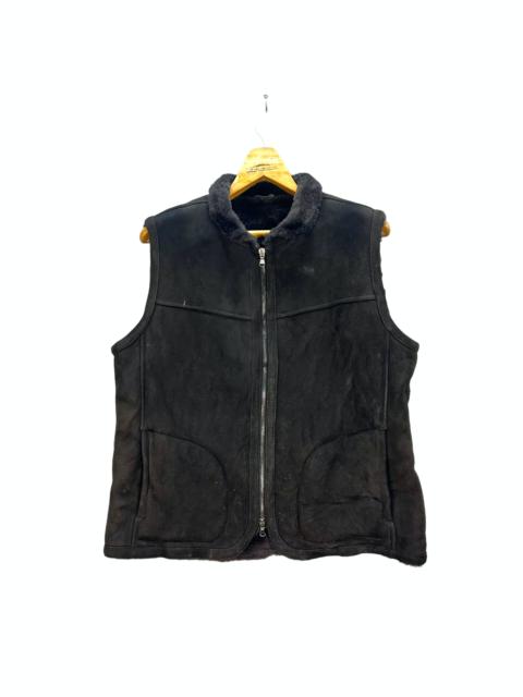 Other Designers Japanese Brand - TRASHED🔥 EMMETI DI FRANCO SUEDE SHERPA VEST #7850-183