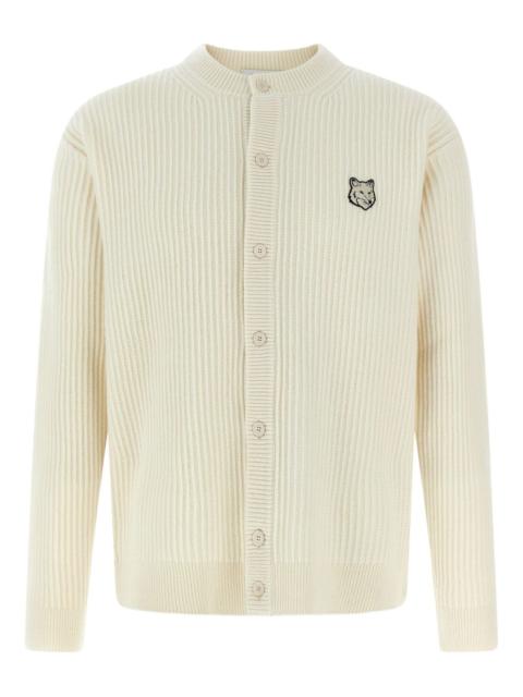 Maison Kitsuné fox-head ribbed cardigan