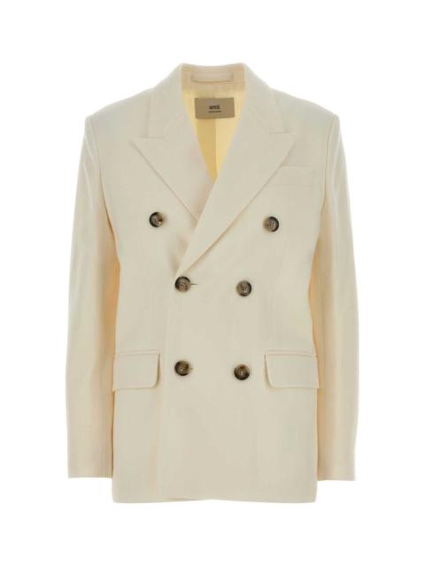 AMI Paris Ami Women Ivory Wool Blazer