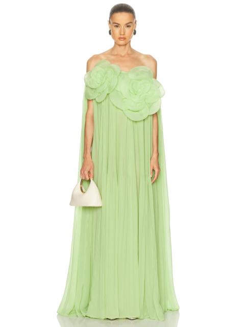 LEO LIN Jaclyn Draped Floor Length Dress