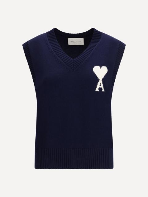 AMI Paris Sleeveless V-neck knitted Sweater