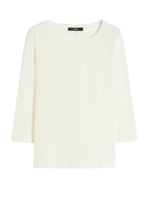 Max Mara Three Quarter Sleeve Stretch Tee - White
