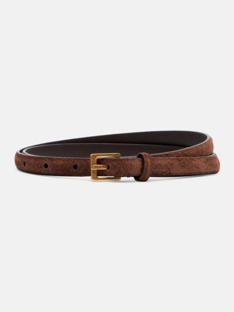 The Row City suede belt