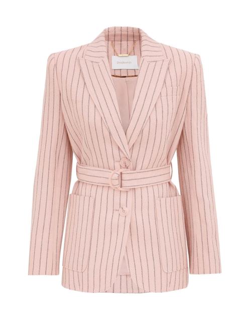 Zimmermann ALCHEMY LINEN BELTED BLAZER