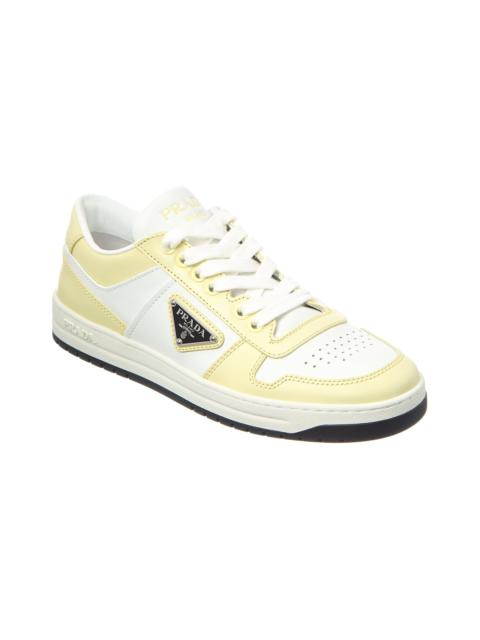 Prada Prada Logo Leather Sneaker