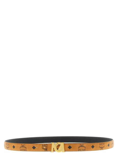 MCM Logo Buckle Belt Belts Brown