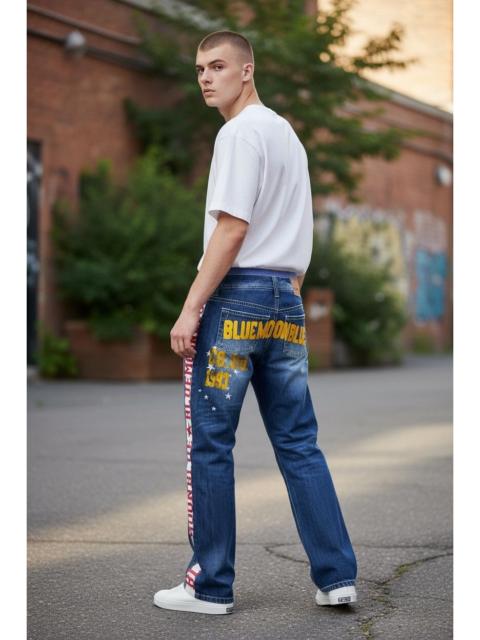 Other Designers Japanese Brand - Vintage BLUEMOONBLUE Side SpellOut Butt Embroidery Hysteric